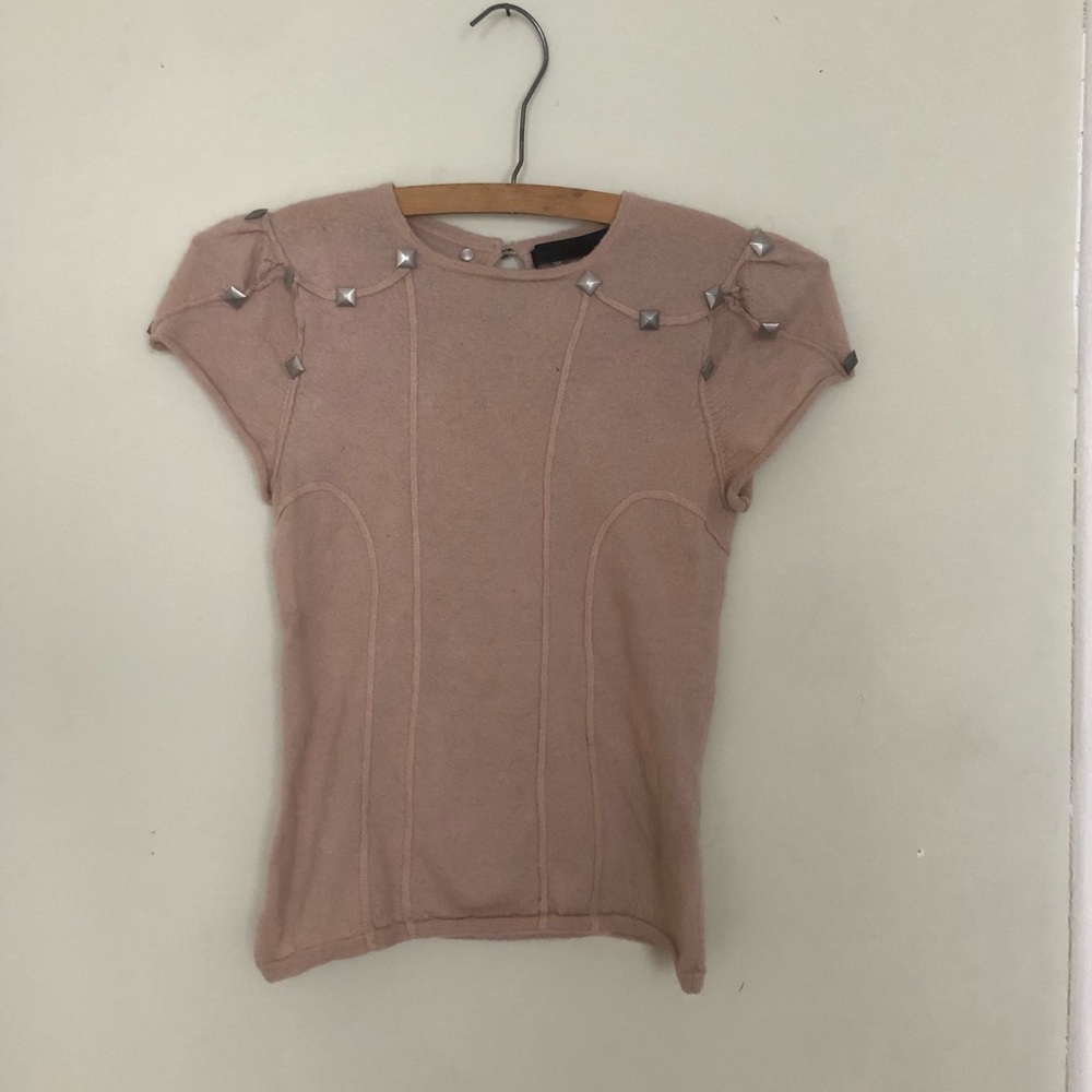 LAMB Short sleeve cashmere sweater